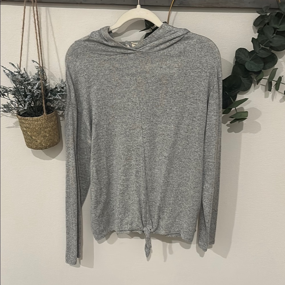 Girls Roxy Gray Long Sleeve Knit Top